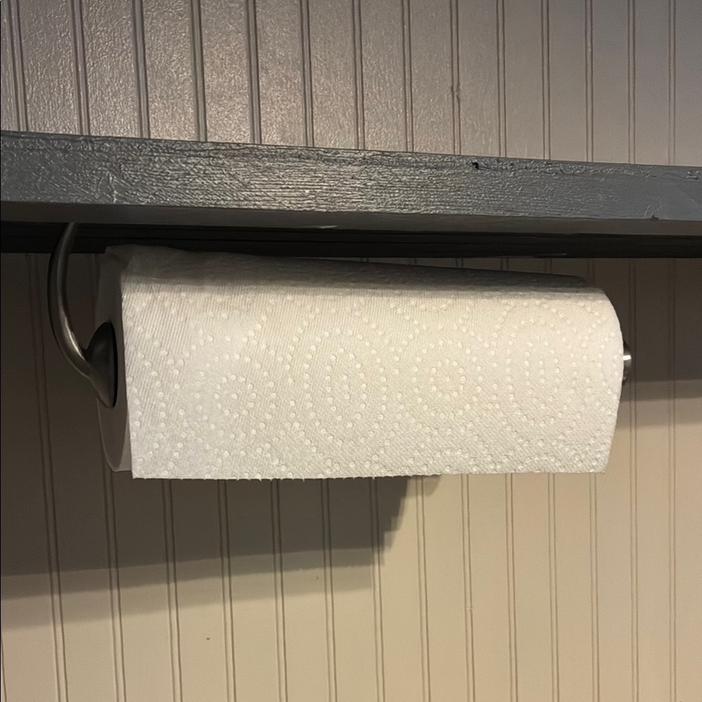 Wall-Mounted Paper Towel Holder Silver w/Screws